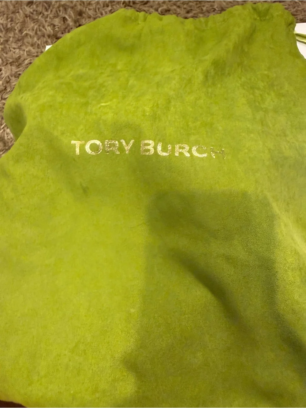 Tory Burch Rose Gold Logo Thong Sandals